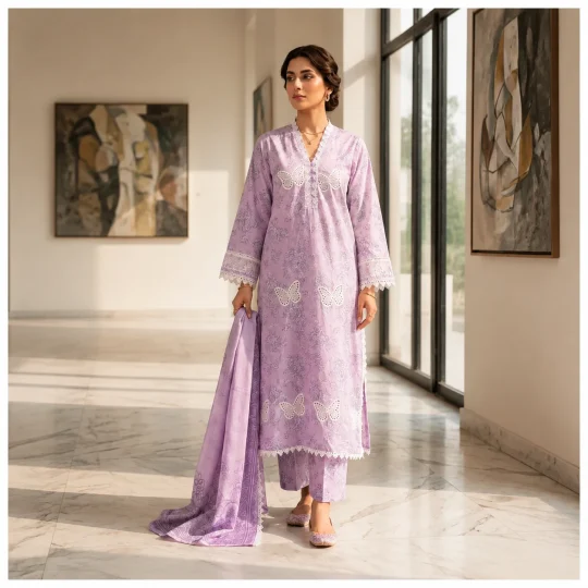 Lilac Flutter – Lavender Butterfly 3 Piece Suit