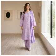 Lilac Elegance – Embroidered 3 Piece Suit
